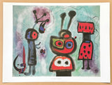 Joan Miro exhibition poster - L'Oiseau au Regard Calme - The Bird with the Calm Gaze - surrealism - museum artist - art print - 1997