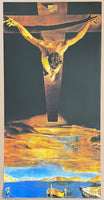 Salvador Dali exhibition poster - Christ of Saint John of the Cross - crucifixion - museum artist - art print - surrealism - 2005