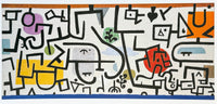 Paul Klee exhibition poster - Reicher Hafen - port - museum artist - art print - cubism - 1997
