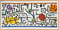 Paul Klee exhibition poster - Reicher Hafen - port - museum artist - art print - cubism - 1997