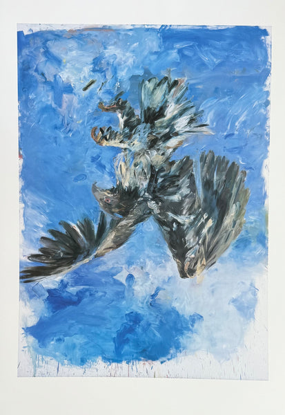 Georg Baselitz exhibition poster - Eagle - museum artist - large art print - offset lithograph