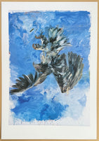 Georg Baselitz exhibition poster - Eagle - museum artist - large art print - offset lithograph