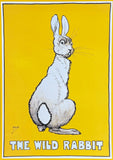 John Hassall exhibition poster - The Wild Rabbit - Children's book - museum artist - art print