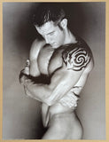 Isabella Wirth exhibition poster - Man with Tattoo - nude - naked - photography - black white - art print