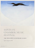 Georgia O'Keeffe exhibition poster - A Black Bird with Snow-Covered Red Hills - museum artist - art print - 1992