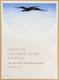Georgia O'Keeffe exhibition poster - A Black Bird with Snow-Covered Red Hills - museum artist - art print - 1992