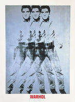 Andy Warhol exhibition poster - Triple Elvis - Cowboy - Revolver - pop-art - museum artist - art print - 2013