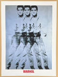 Andy Warhol exhibition poster - Triple Elvis - Cowboy - Revolver - pop-art - museum artist - art print - 2013
