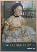 Edgar Degas exhibition poster - Degas and New Orleons - museum artist - art print - impressionism - 1999