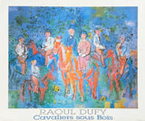 Raoul Dufy exhibition poster - Cavaliers Sous Bois - museum artist - art print - offset litho - 1990