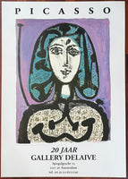 Pablo Picasso exhibition poster - La Femme à la Résille - portrait - very large art print - museum artist