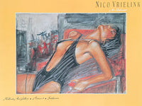 Nico Vrielink exhibition poster - Woman in Bathing Suit - bedroom - sexy woman - love - passion - sensual - art print