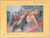 Nico Vrielink exhibition poster - Woman in Bathing Suit - bedroom - sexy woman - love - passion - sensual - art print