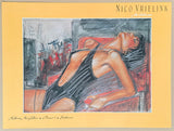 Nico Vrielink exhibition poster - Woman in Bathing Suit - bedroom - sexy woman - love - passion - sensual - art print