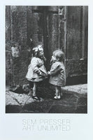 Sem Presser exhibition poster - Rome - kids laughing - black and white photography - funny - love - romantic - art print