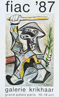 Pablo Picasso exhibition poster - Arlequin - Gallery Krikhaar FIAC 1987 Amsterdam - museum artist - art print - 1987