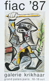 Pablo Picasso exhibition poster - Arlequin - Gallery Krikhaar FIAC 1987 Amsterdam - museum artist - art print - 1987