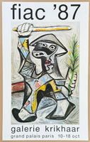 Pablo Picasso exhibition poster - Arlequin - Gallery Krikhaar FIAC 1987 Amsterdam - museum artist - art print - 1987