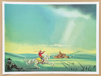 Salvador Dali exhibition poster - Saint George - museum artist - art print - surrealism - 2002