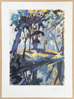 Otto Herbig exhibition poster - By the river Ilm in Weimar - German painter - museum artist - art print - 1964