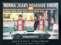 Chris Consani exhibition poster - Destiny Highway - garage - famous - celebrities - Hollywood - art print - realism - 1995