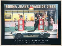 Chris Consani exhibition poster - Destiny Highway - garage - famous - celebrities - Hollywood - art print - realism - 1995