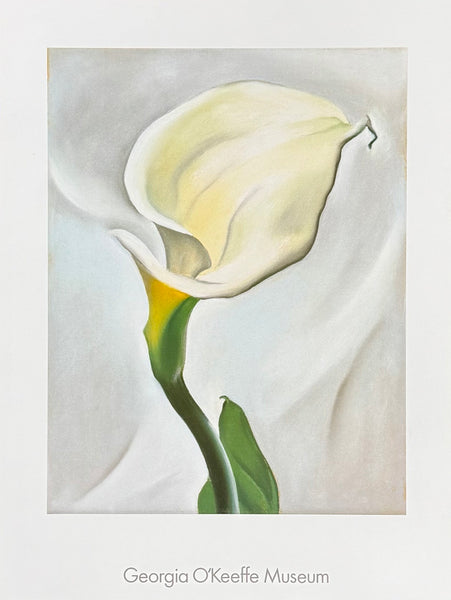 Georgia O'Keeffe exhibition poster - Calla Lily turned away - flowers - museum artist - art print
