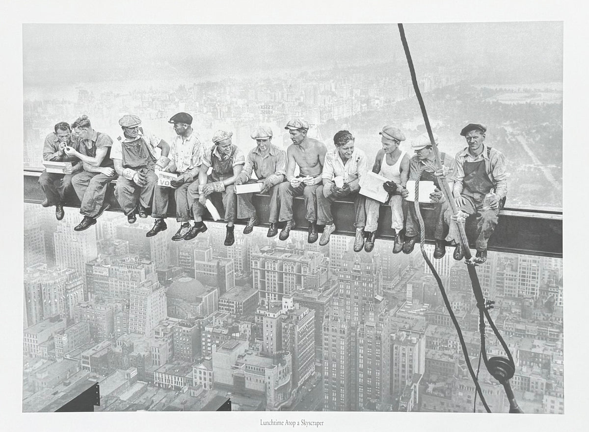 Lunch atop a Skyscraper exhibition poster - construction workers - New ...