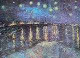 Vincent van Gogh exhibition poster - Starry Night - museum artist - art print - Arles - France - Rhone river