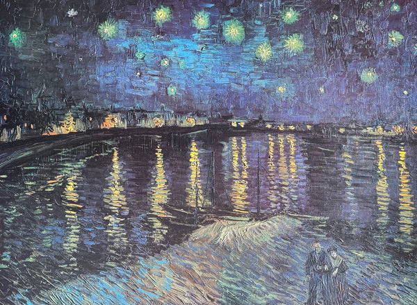 Vincent van Gogh exhibition poster - Starry Night - museum artist - art print - Arles - France - Rhone river