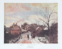 Camille Pissarro exhibition poster - Lower Norwood under snow - museum artist - art print - impressionism - 1970s