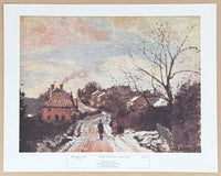 Camille Pissarro exhibition poster - Lower Norwood under snow - museum artist - art print - impressionism - 1970s