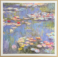 Claude Monet exhibition poster - Water Lilies - impressionism - romantic - museum artist - art print