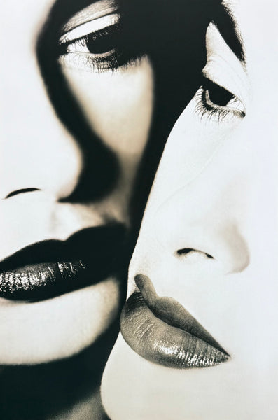 Lovers exhibition poster - Two Faces - Sensual - Sexy - Women - portrait - black and white photography - art print