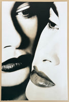 Lovers exhibition poster - Two Faces - Sensual - Sexy - Women - portrait - black and white photography - art print