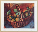 Matthieu Wiegman exhibition poster - Basket with Fruit - museum artist - art print - 1970s