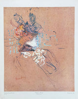 Henri de Toulouse-Lautrec exhibition poster - Profile of a Woman - museum artist - art print - impressionism - 1970s