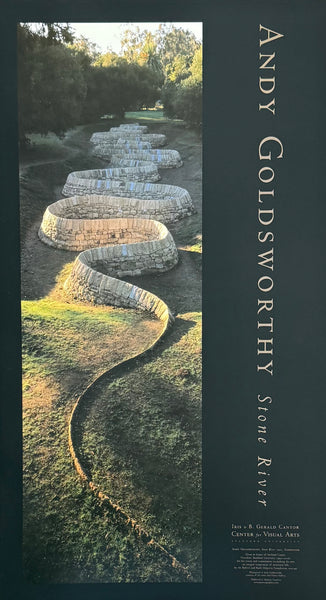 Andy Goldsworthy exhibition poster - Stone Rive - British photographer - museum artist - art print