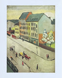 August Macke exhibition poster - Our street in grey - expressionism - museum artist - art print