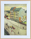August Macke exhibition poster - Our street in grey - expressionism - museum artist - art print