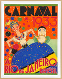 Rio de Janeiro tourism poster - Carnival - Brazil - travel - holidays - decorative art print - reproduction