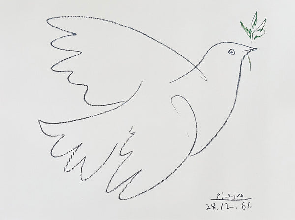 Pablo Picasso exhibition poster - Dove of Peace - museum artist - art print