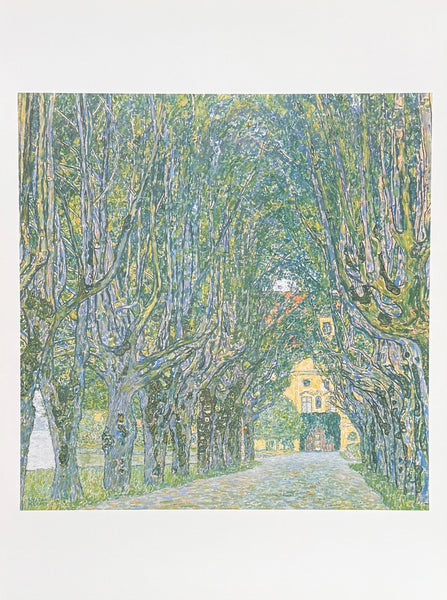 Gustav Klimt exhibition poster - Avenue of Castle Kammer - museum artist - art print