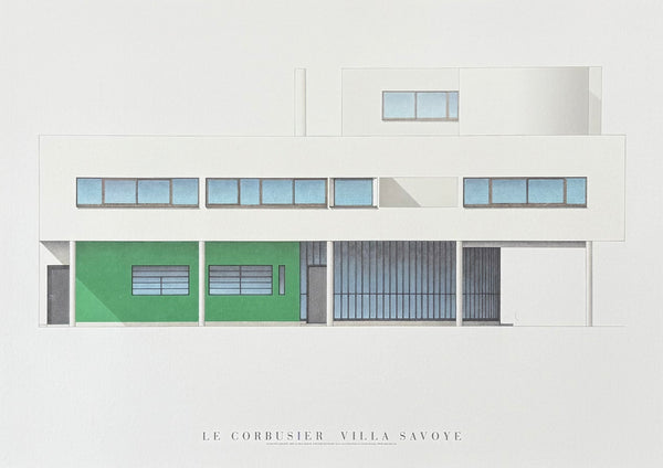 Le Corbusier exhibition poster - Villa Savoye - museum artist - art print - architect - architecture