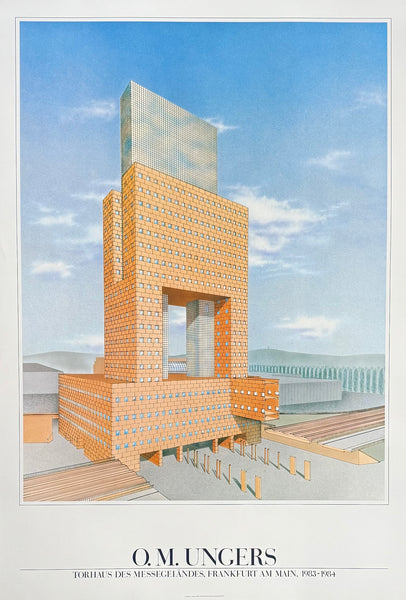 O.M Ungers exhibition poster - Messe Torhaus - art print - architect - architecture