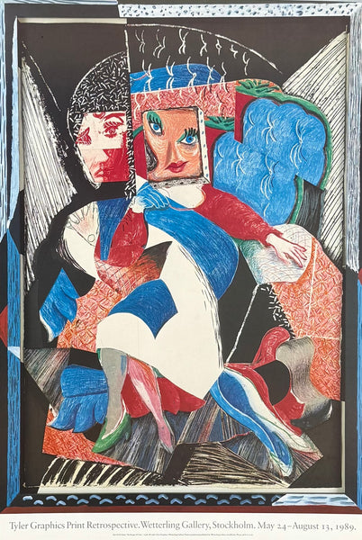 David Hockney exhibition poster - An Image of Celia - art print - 1989