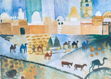 August Macke exhibition poster - Kairouan - museum artist - art print