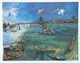 Oskar Kokoschka exhibition poster - Venice – Boats on the Dogana - museum artist - art print