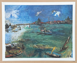 Oskar Kokoschka exhibition poster - Venice – Boats on the Dogana - museum artist - art print