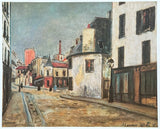 Maurice Utrillo exhibition poster - Rue du Mont Cenis - Paris - Montmartre - museum artist - art print
